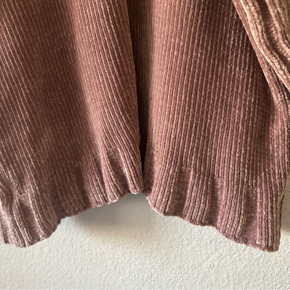 Moth Anthropologie Women’s M Cardigan Sweater Cozy Mauve Chenille Pockets Chunky - Picture 16 of 16